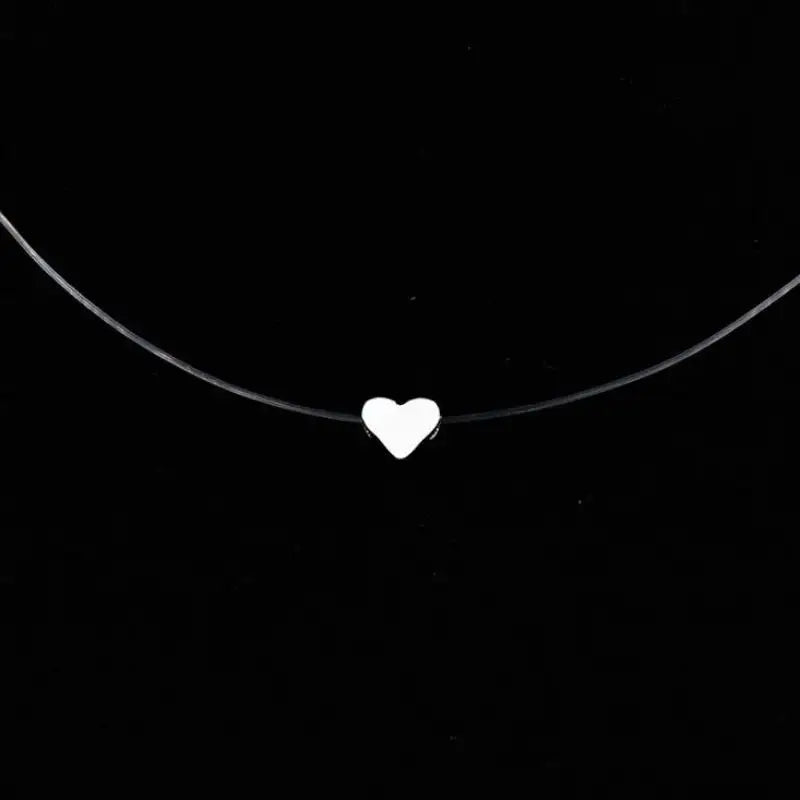 Minimalist Invisible Crystal Choker Necklace