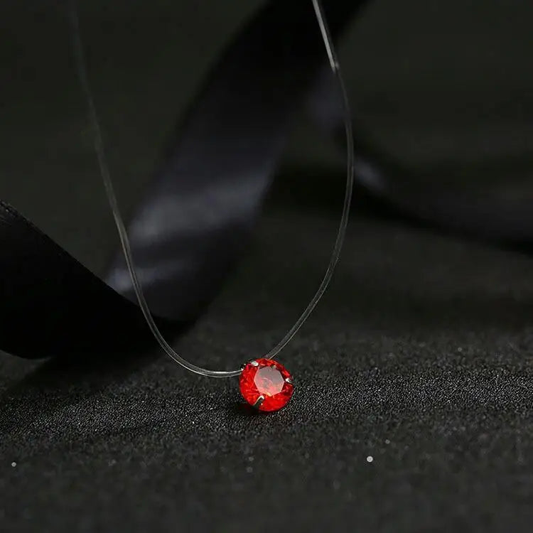 Minimalist Invisible Crystal Choker Necklace
