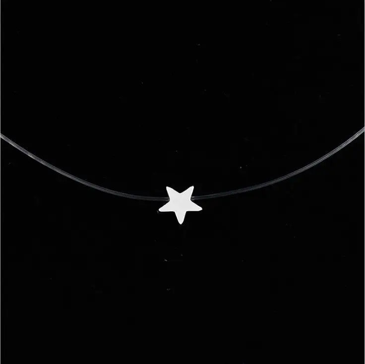 Minimalist Invisible Crystal Choker Necklace