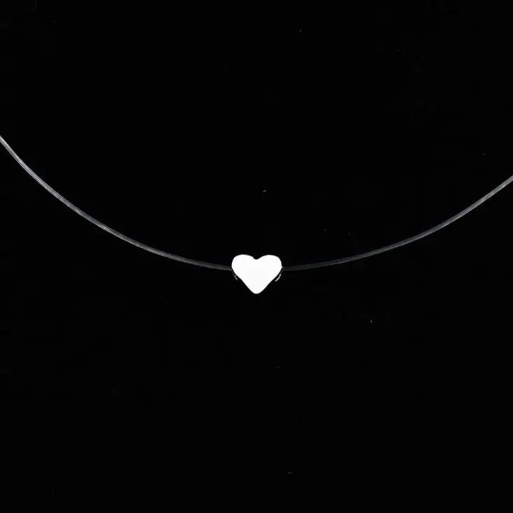 Minimalist Invisible Crystal Choker Necklace