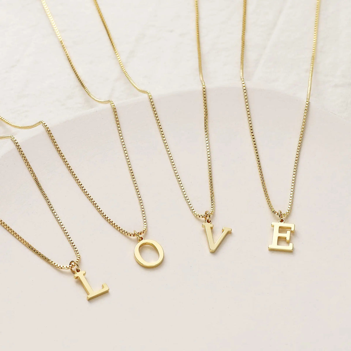 18K Gold Plated Personalized Initial Necklace
