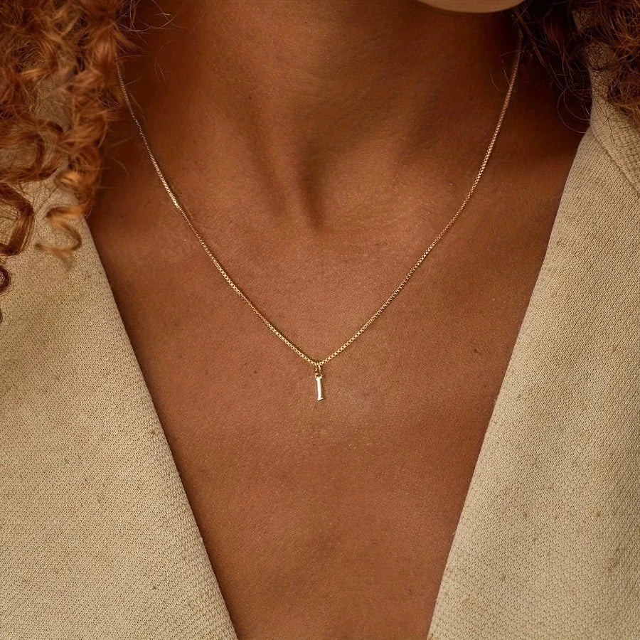 18K Gold Plated Personalized Initial Necklace