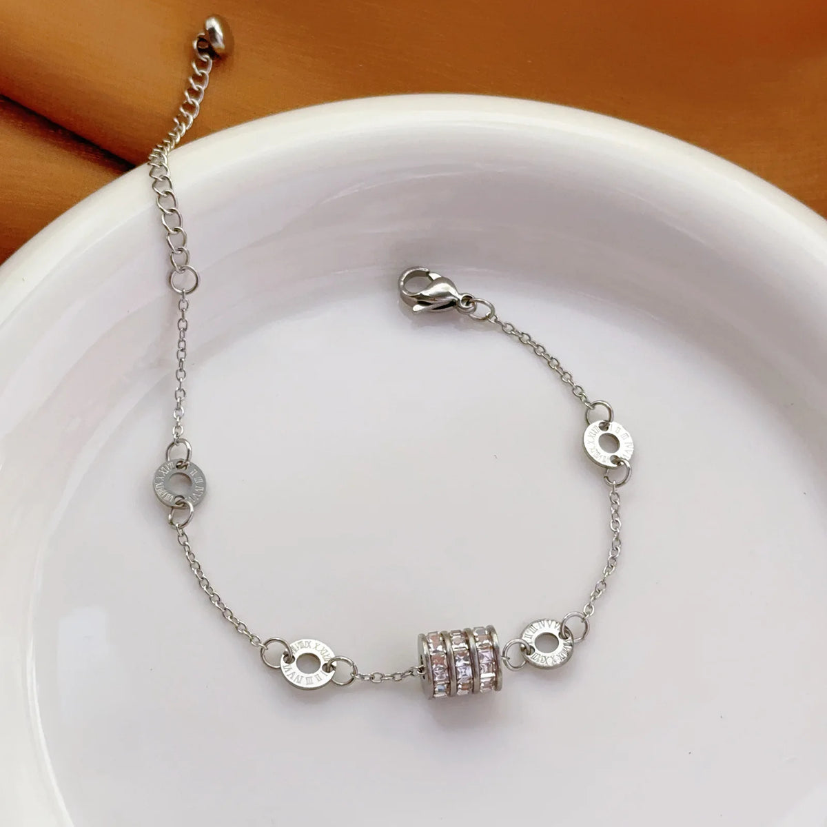 Cylinder Lucky Crystal Pendant Necklace⁠