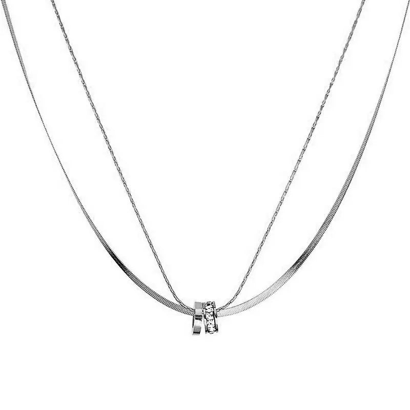 Cylinder Lucky Crystal Pendant Necklace⁠