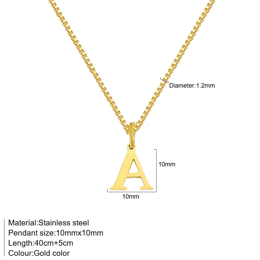 18K Gold Plated Personalized Initial Necklace