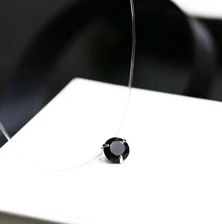 Minimalist Invisible Crystal Choker Necklace