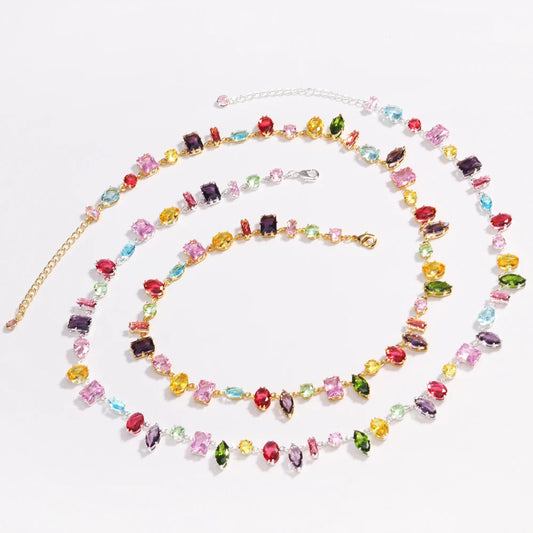 18K Gold Plated Crystal Charm Jewelry⁠