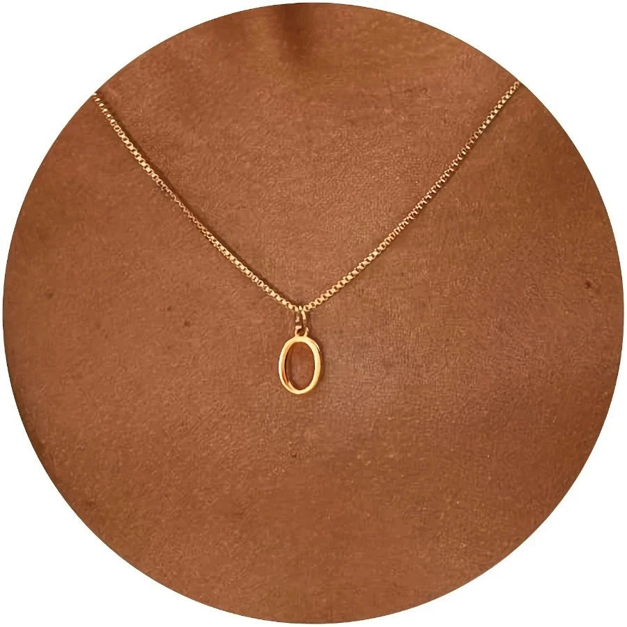 18K Gold Plated Personalized Initial Necklace