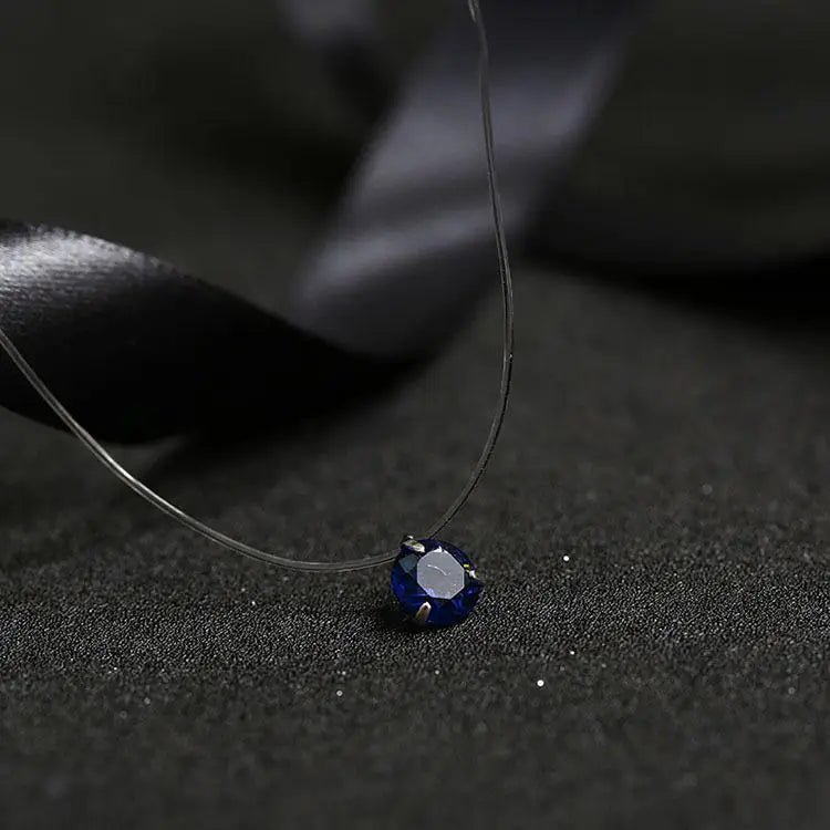 Minimalist Invisible Crystal Choker Necklace