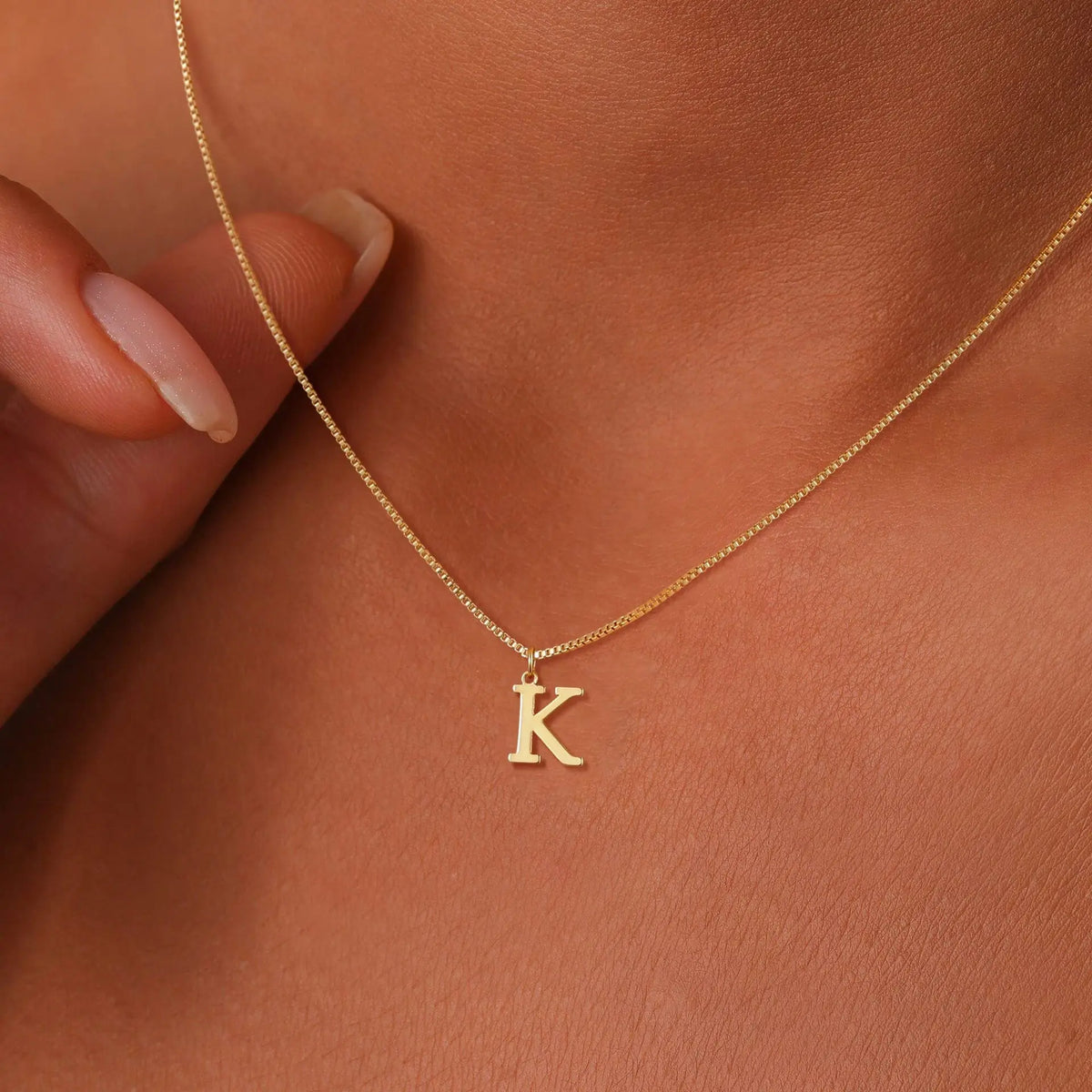 18K Gold Plated Personalized Initial Necklace