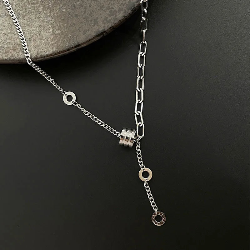 Cylinder Lucky Crystal Pendant Necklace⁠