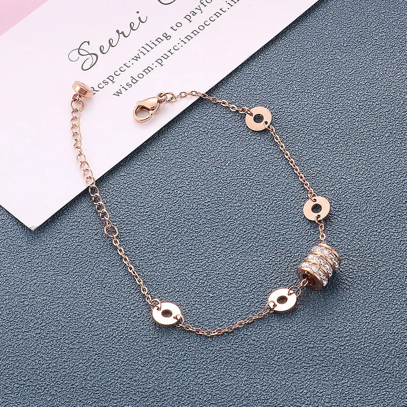Cylinder Lucky Crystal Pendant Necklace⁠